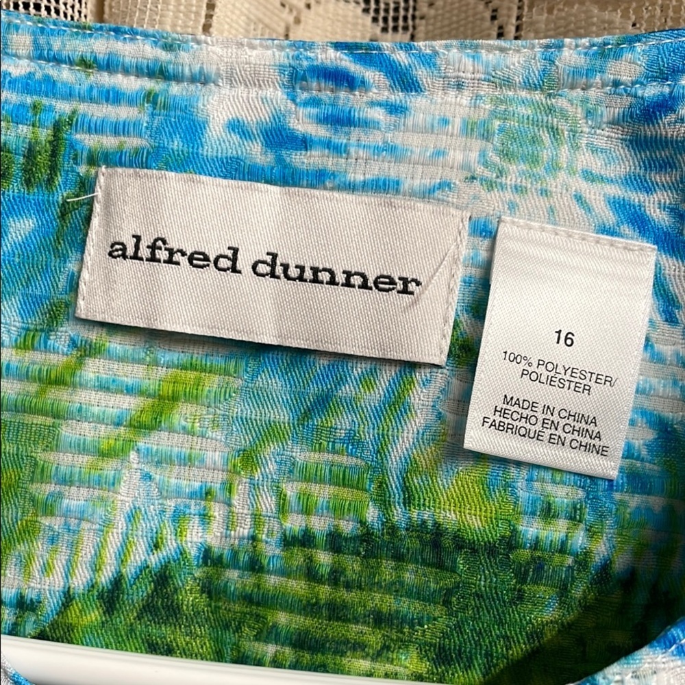 Alfred Dunner Tie-Dye Jacket - Blue and Green - Picture 2 of 7